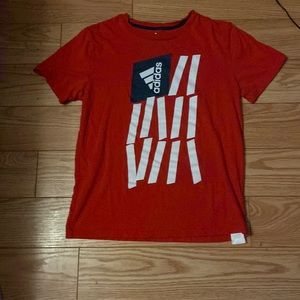 red adidas shirt